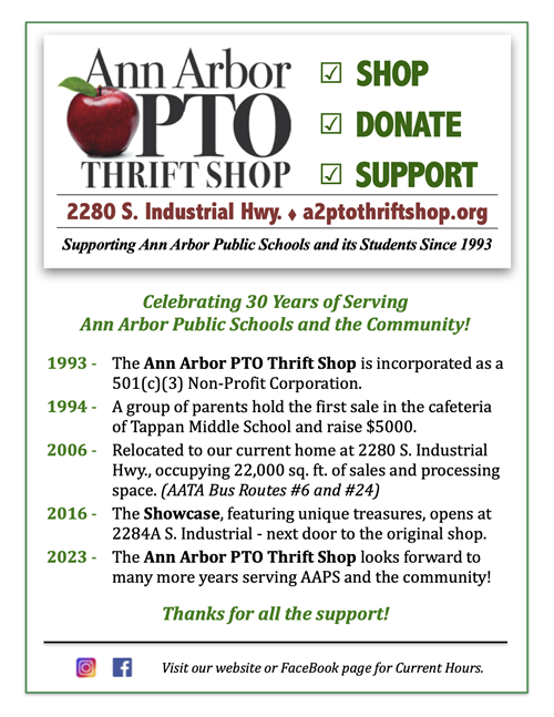 Ann Arbor PTO Thrift Shop